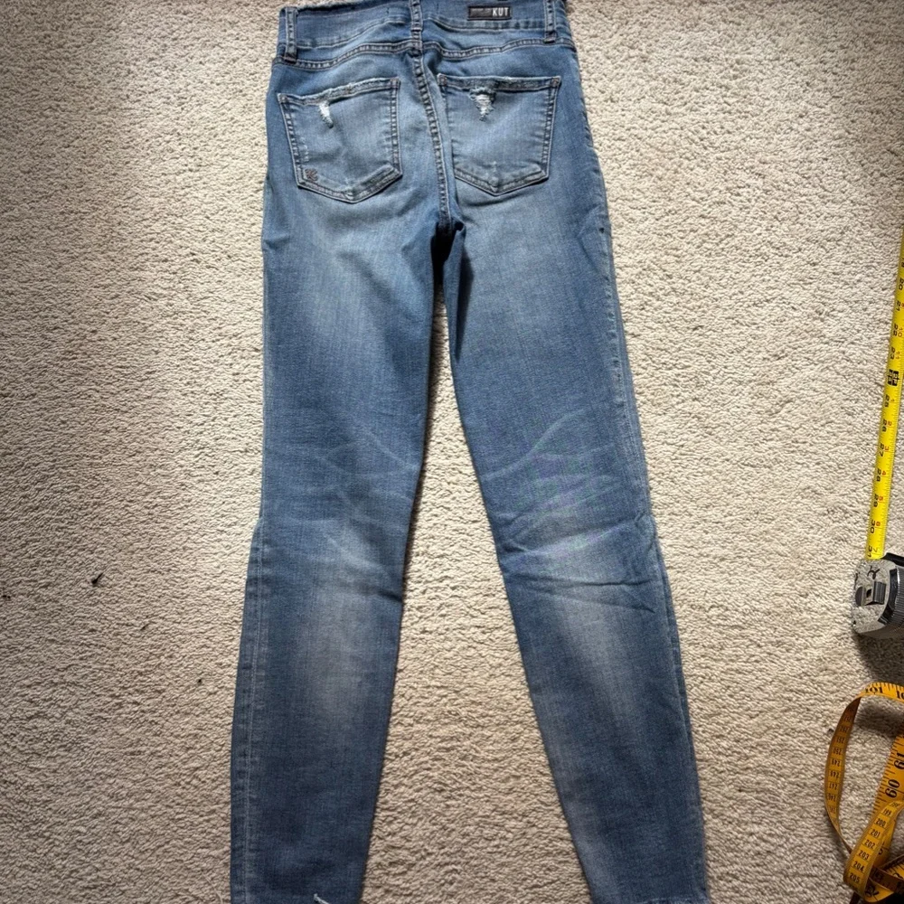 KUT FROM THE KLOTH Connie High Rise Ankle Skinny Blue Denim Jeans Women's Size 0